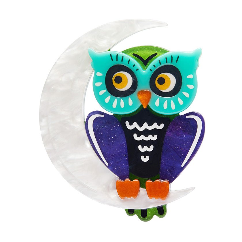 A Moon With a View Owl Brooch - Rockamilly - Jewellery - Vintage