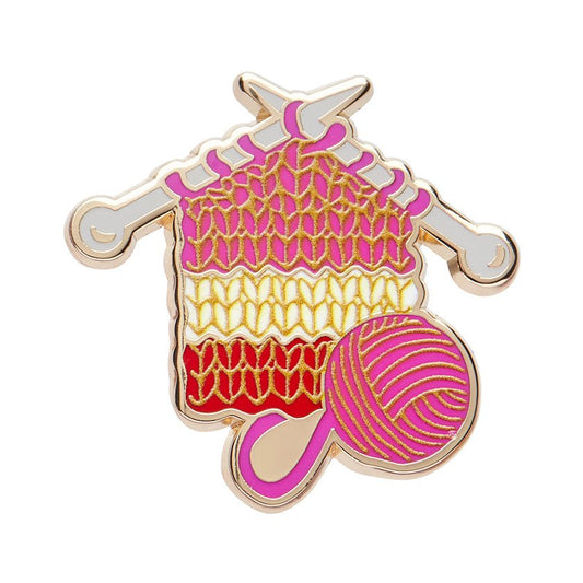 A Stitch in Time Enamel Pin - Rockamilly - Jewellery - Vintage