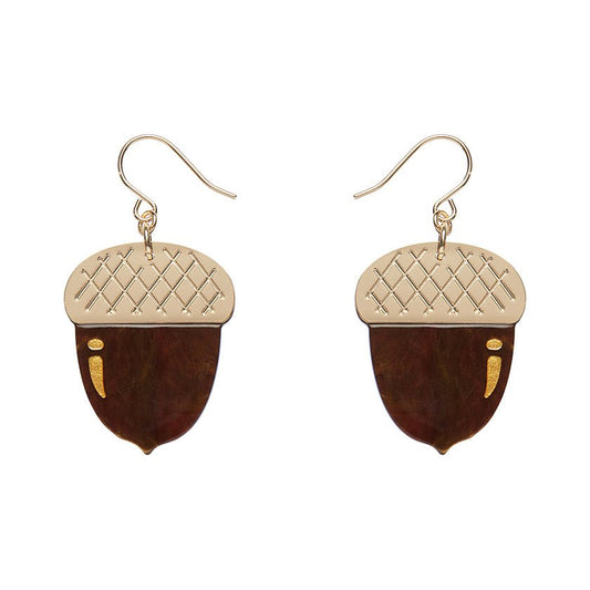 Acorn Drop Earrings - Brown - Rockamilly - Jewellery - Vintage