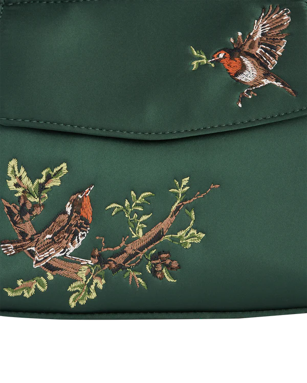 Robin Love Embroidered Tote Bag