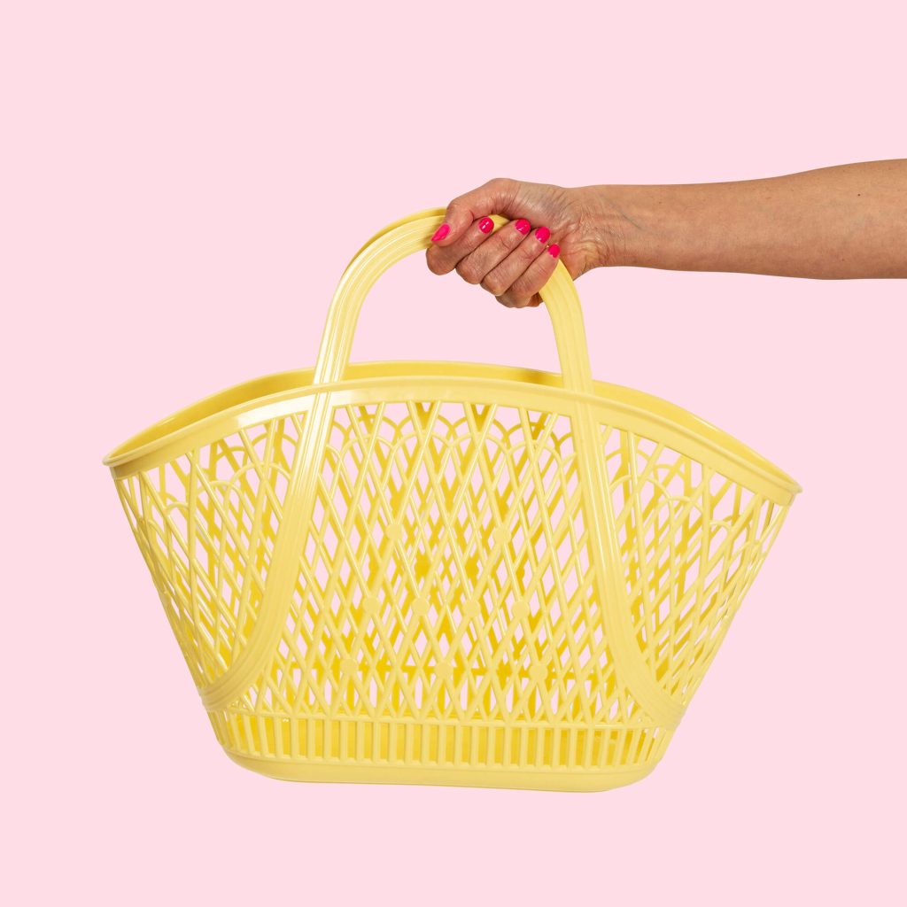 Betty Basket - Yellow - Rockamilly-Bags & Purses-Vintage