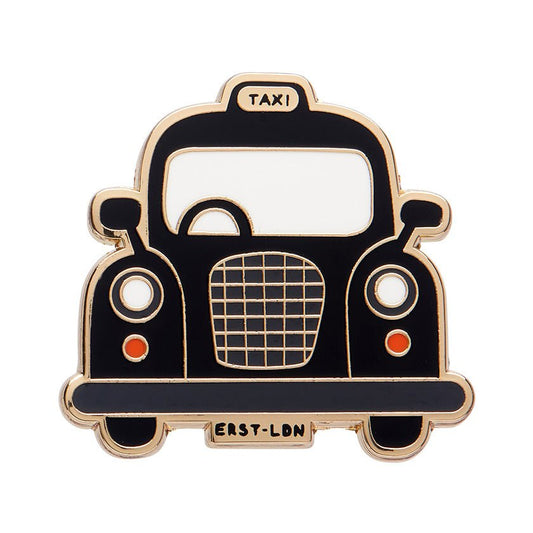 Black Cab Enamel Pin - Rockamilly - Jewellery - Vintage