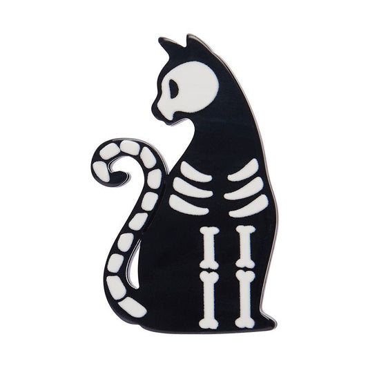 Bone Cat Mini Brooch - Rockamilly - Jewellery - Vintage