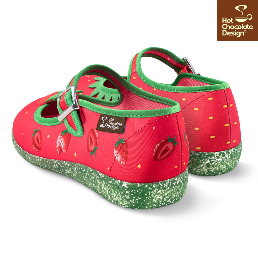 Chocolaticas® Berry Bliss Mary Jane Flats - Rockamilly-Shoes-Vintage