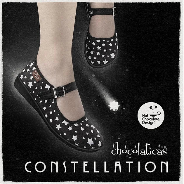 Chocolaticas® Constellation Mary Jane Flats - Rockamilly - Shoes - Vintage