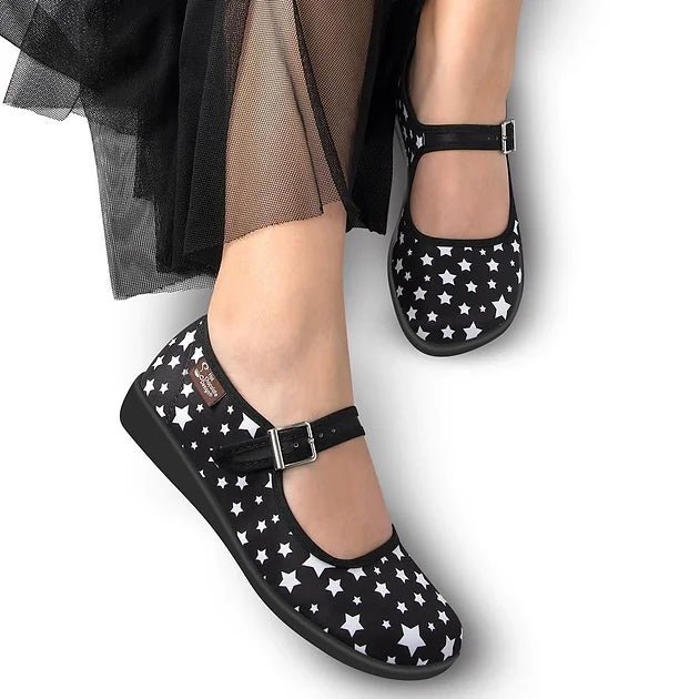 Chocolaticas® Constellation Mary Jane Flats - Rockamilly - Shoes - Vintage