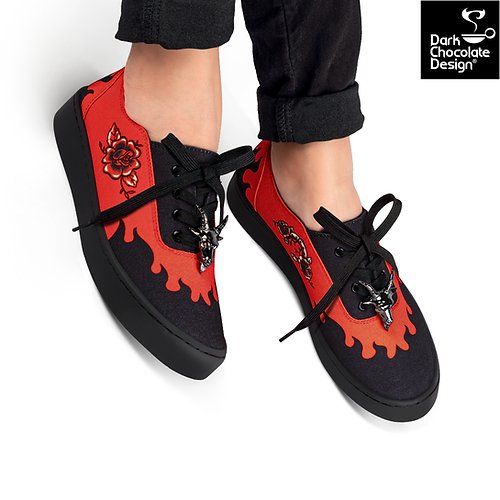 Chocolaticas® Dark West Sneakers - Rockamilly-Shoes-Vintage