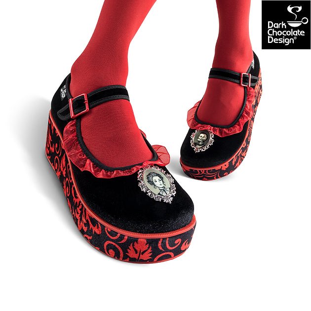 Chocolaticas® Memento Mori Mary Jane Platform - Rockamilly - Shoes - Vintage