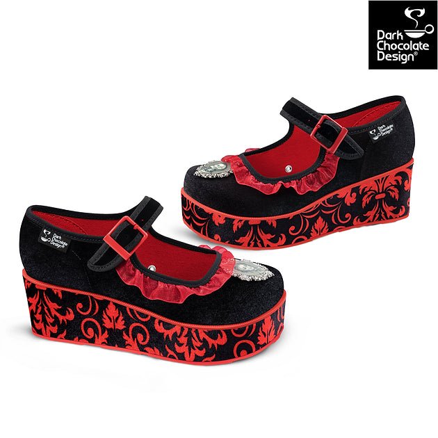 Chocolaticas® Memento Mori Mary Jane Platform - Rockamilly - Shoes - Vintage