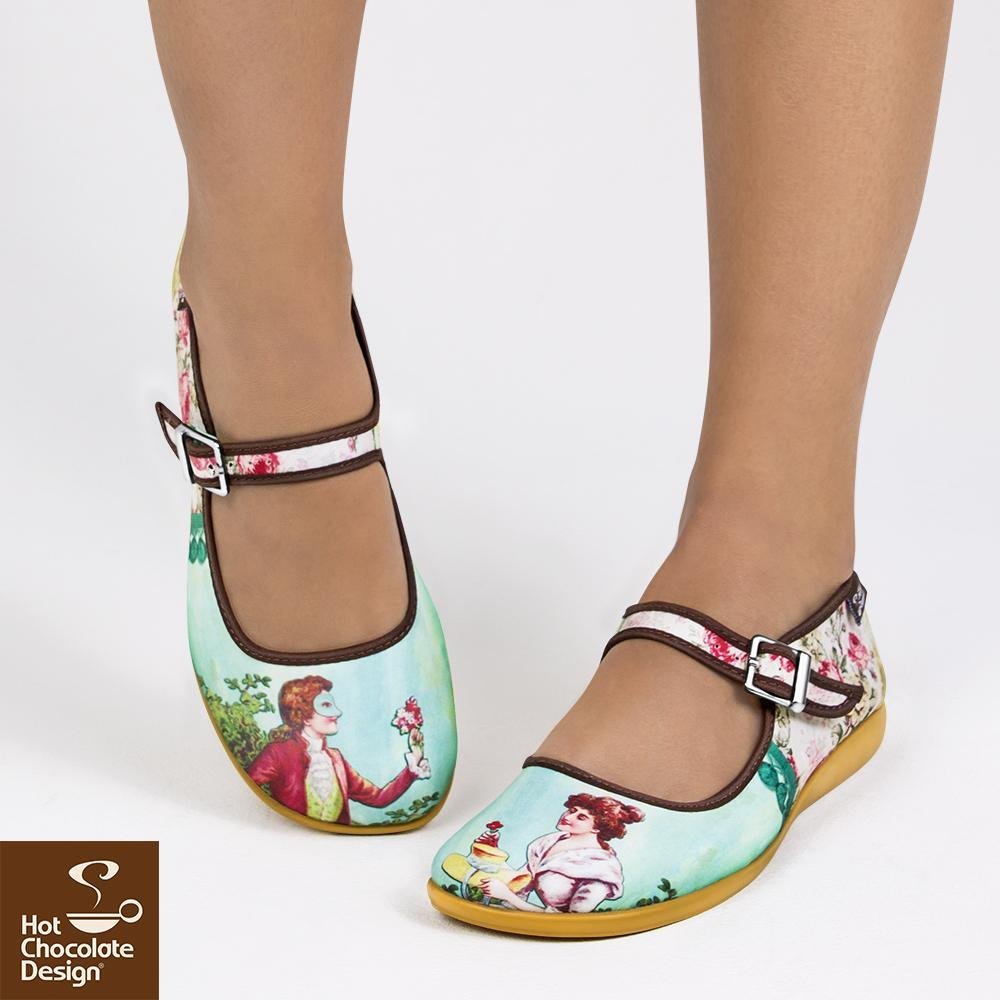 Chocolaticas® Poesia Cortesana Mary Jane Flats - Rockamilly - Shoes - Vintage