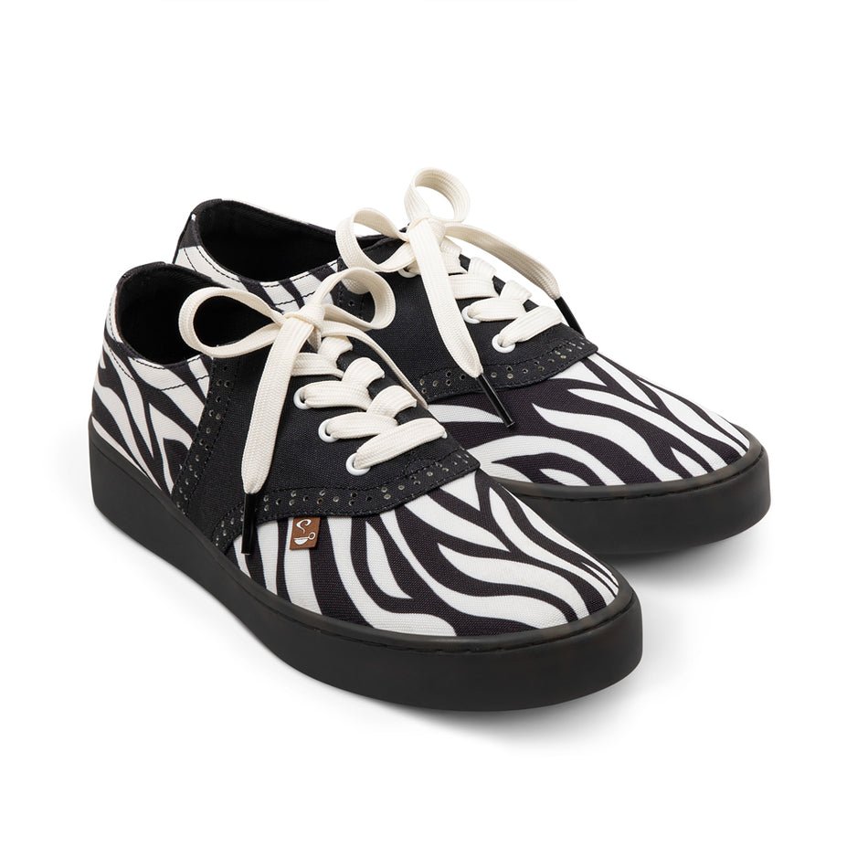 Chocolaticas® Saddle Zebra Sneakers - Rockamilly - Shoes - Vintage