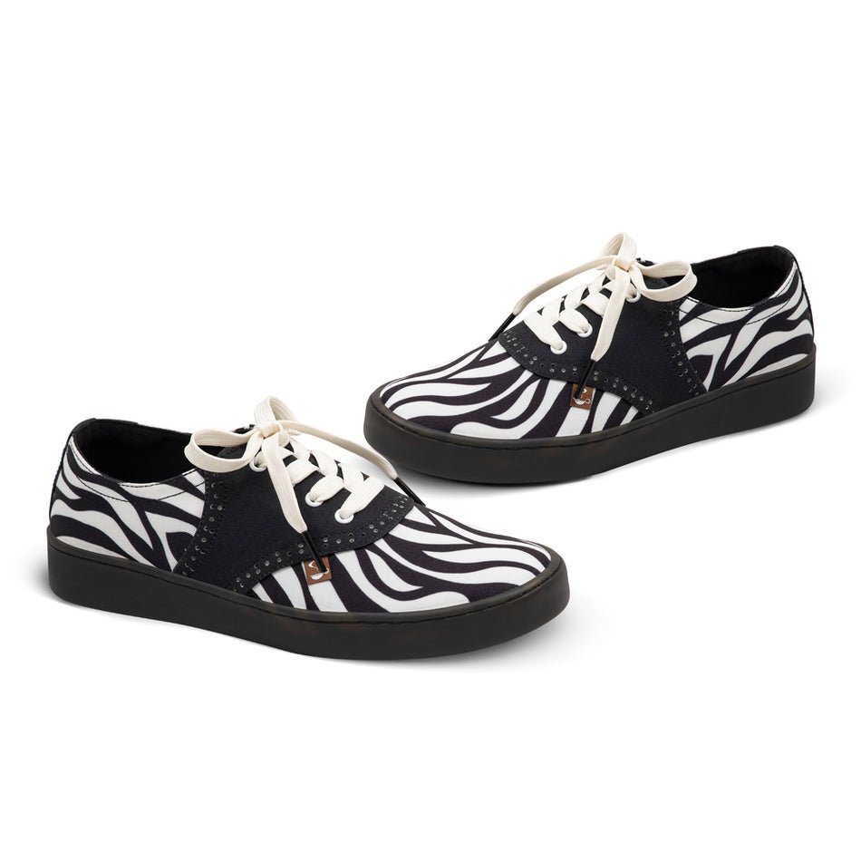 Chocolaticas® Saddle Zebra Sneakers - Rockamilly - Shoes - Vintage