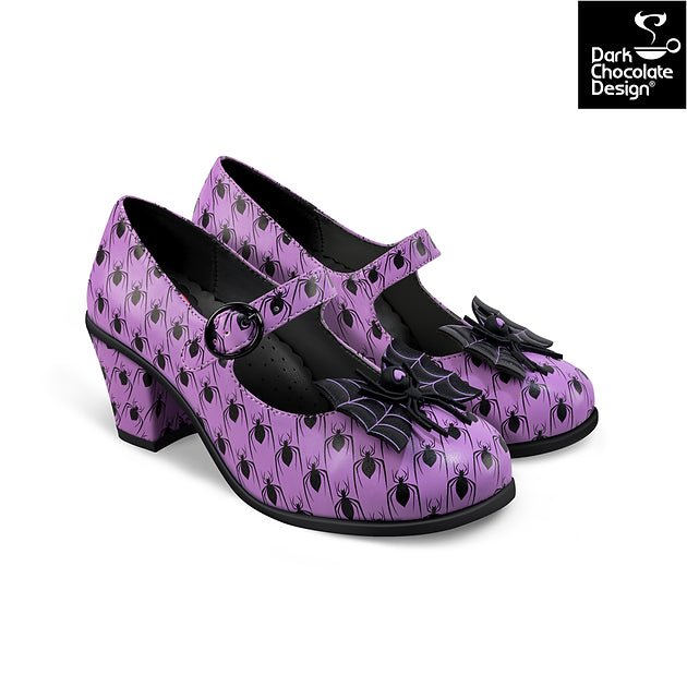 Chocolaticas® Spider Tooth Mid Heels - Rockamilly - Shoes - Vintage