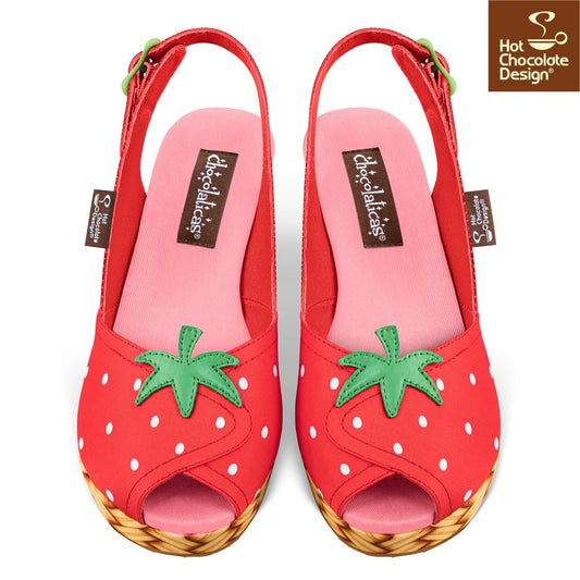 Chocolaticas® Strawbella Stand Sandals - Rockamilly-Shoes-Vintage