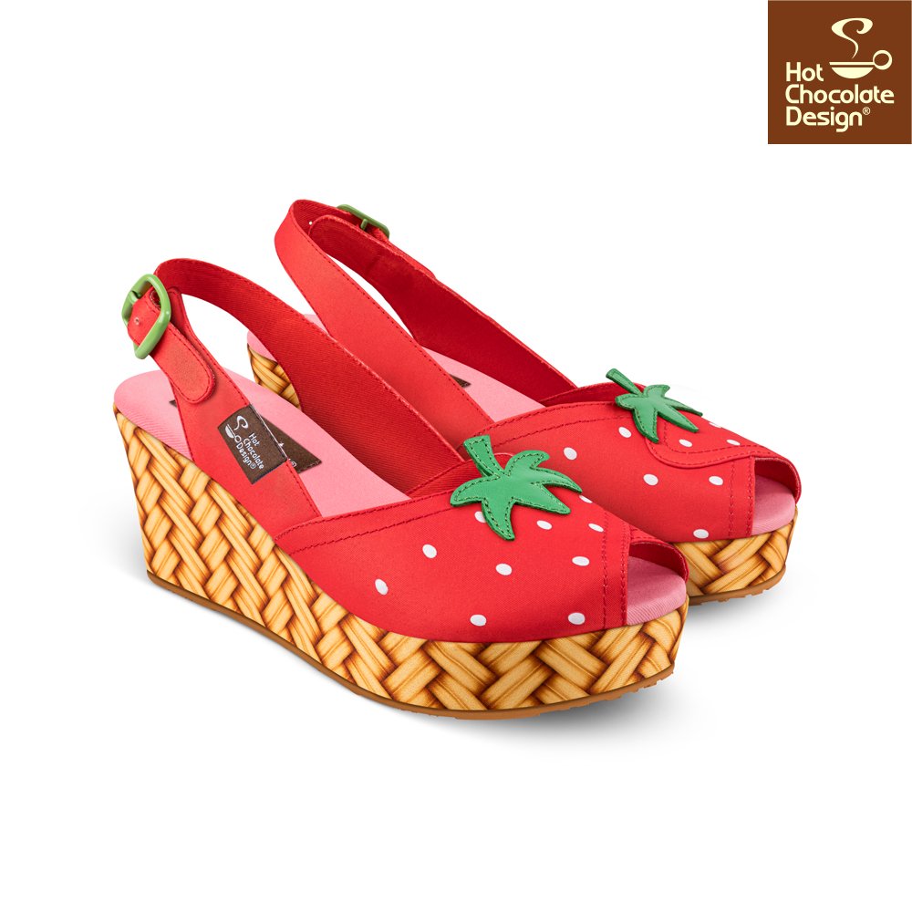 Chocolaticas® Strawbella Stand Sandals - Rockamilly-Shoes-Vintage