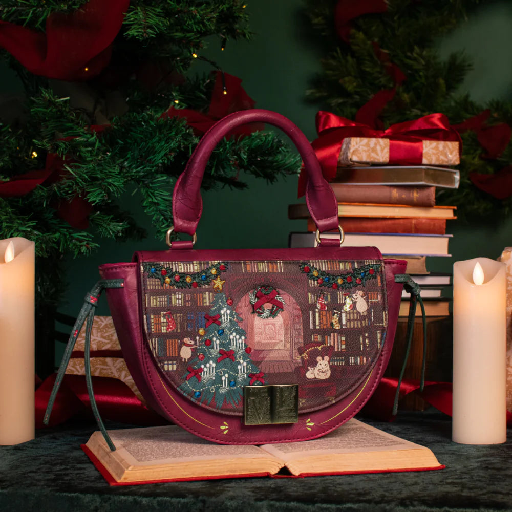 Vendula Christmas Library ~ Winged Top Handle Bag