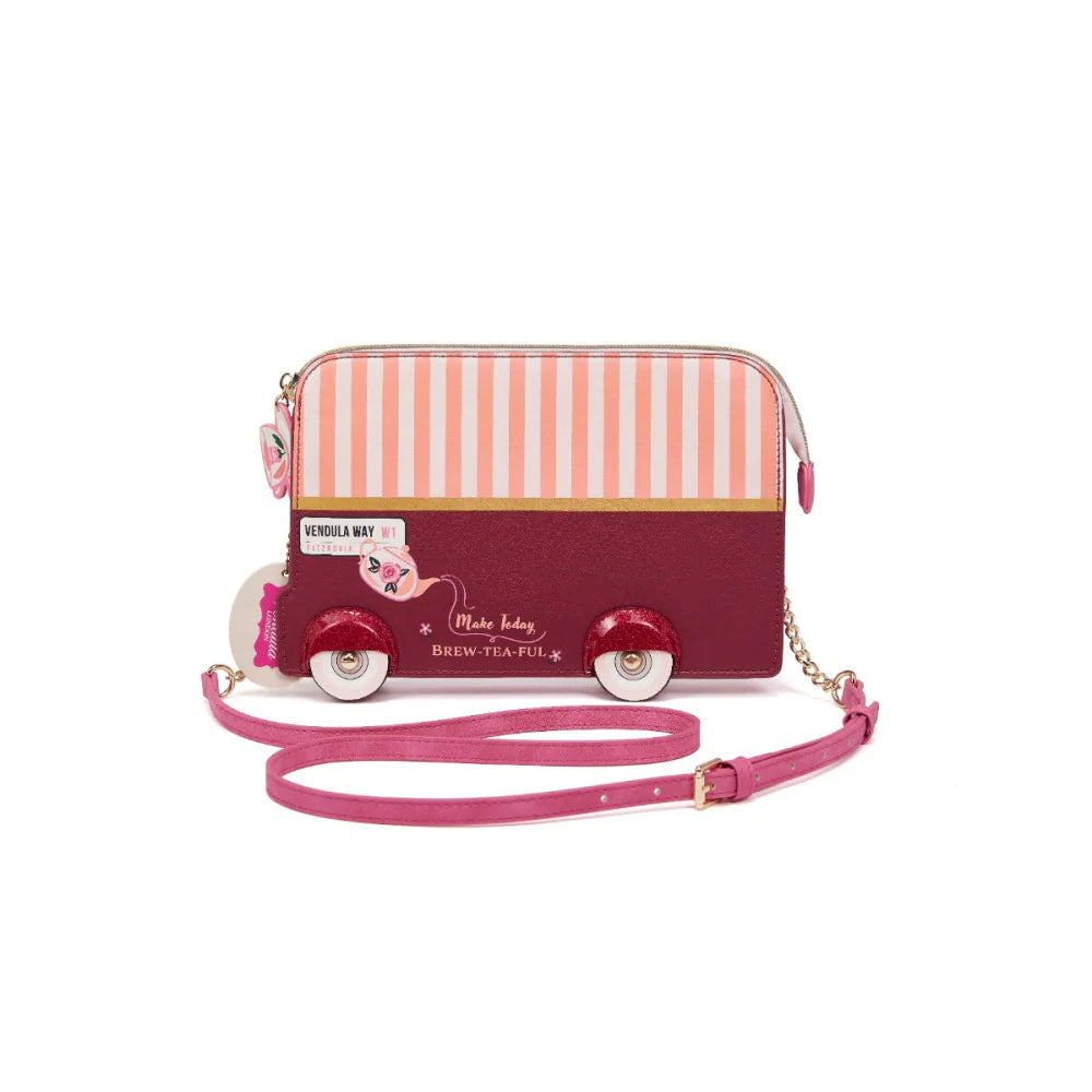 Perfectly Pink Afternoon Tea Bus ~ Pouch Bag
