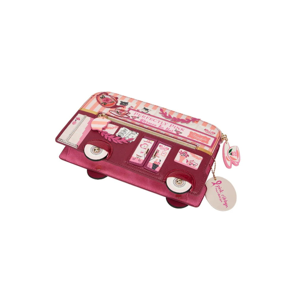 Perfectly Pink Afternoon Tea Bus ~ Pouch Bag