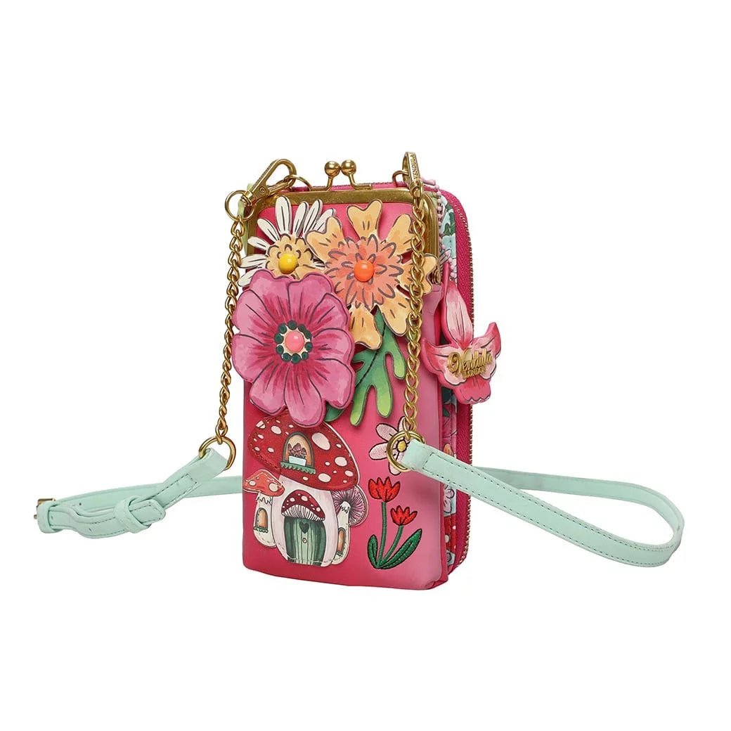 Fairy Village Clipper Phone Pouch - Rockamilly-Bags & Purses-Vintage