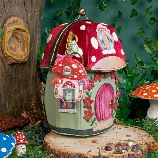 Fairy Village Toadstool House Bag - Rockamilly-Bags & Purses-Vintage
