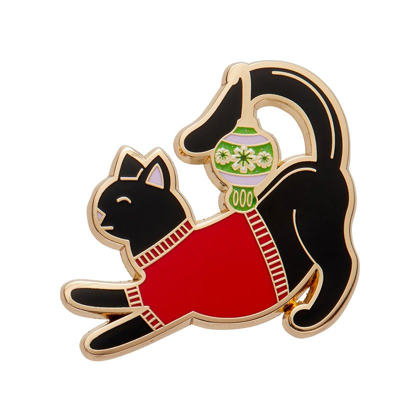 Feline Festive Enamel Pin - Rockamilly - Jewellery - Vintage