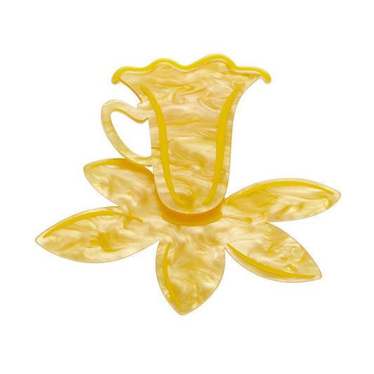 Flower Teacup Brooch - Rockamilly - Jewellery - Vintage