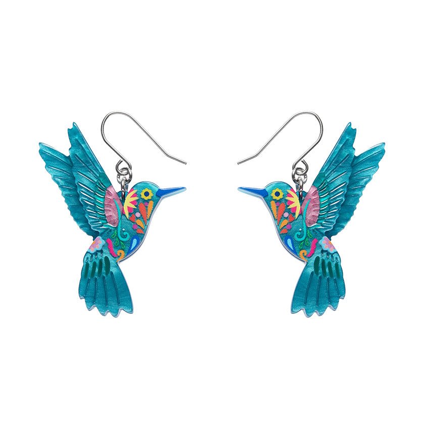 Frida's Hummingbird Drop Earrings - Rockamilly-Jewellery-Vintage