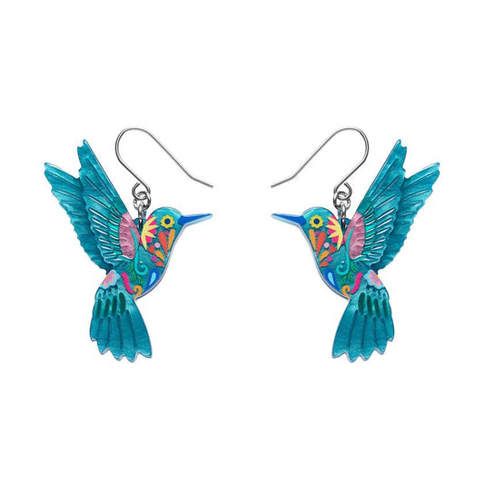 Frida's Hummingbird Drop Earrings - Rockamilly-Jewellery-Vintage