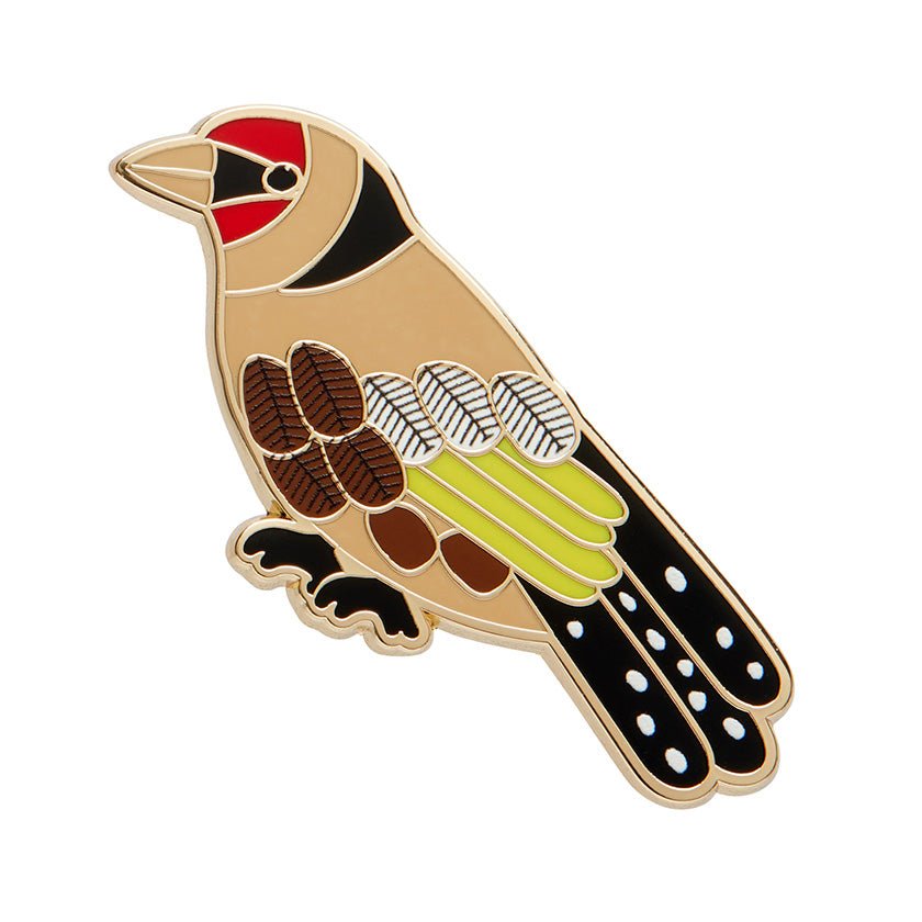 Go for Goldfinch Enamel Pin - Rockamilly - Jewellery - Vintage