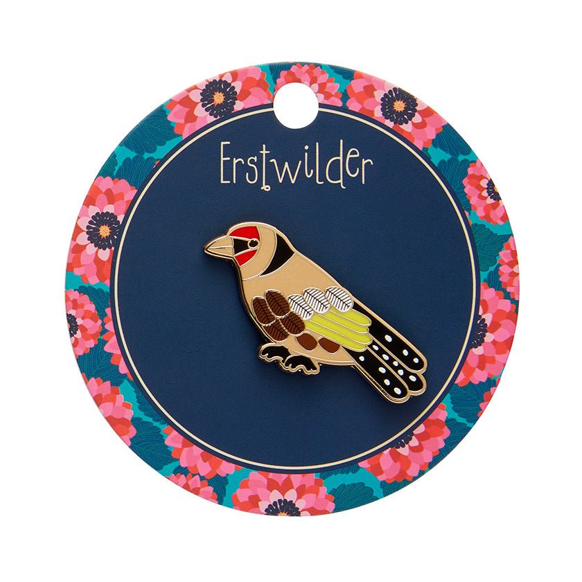 Go for Goldfinch Enamel Pin - Rockamilly - Jewellery - Vintage