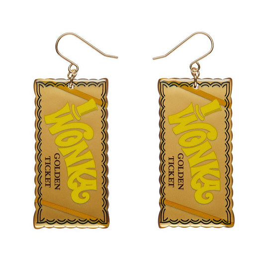 Golden Ticket Drop Earrings - Rockamilly - Jewellery - Vintage