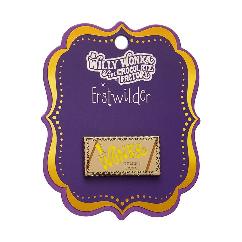 Golden Ticket Enamel Pin - Rockamilly - Jewellery - Vintage