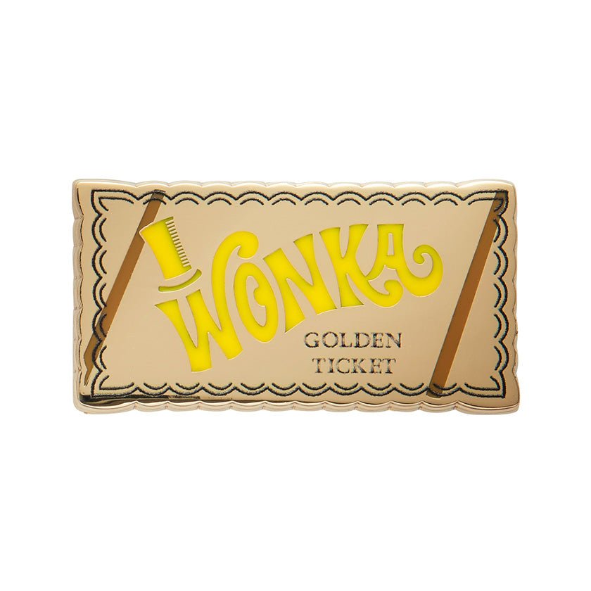 Golden Ticket Enamel Pin - Rockamilly - Jewellery - Vintage