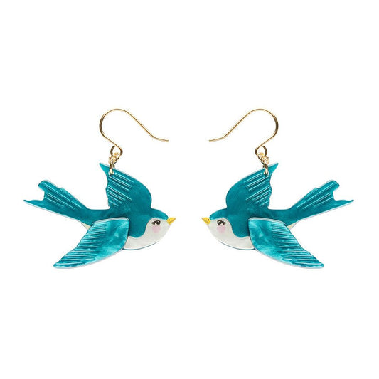 Graceful Swallow Drop Earrings - Rockamilly - Jewellery - Vintage