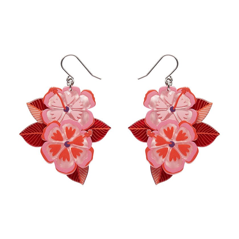 Halcyon Hibiscus Drop Earrings - Rockamilly - Jewellery - Vintage