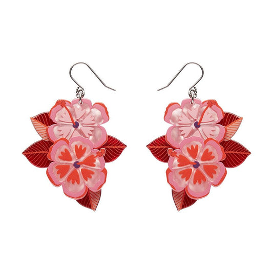 Halcyon Hibiscus Drop Earrings - Rockamilly - Jewellery - Vintage