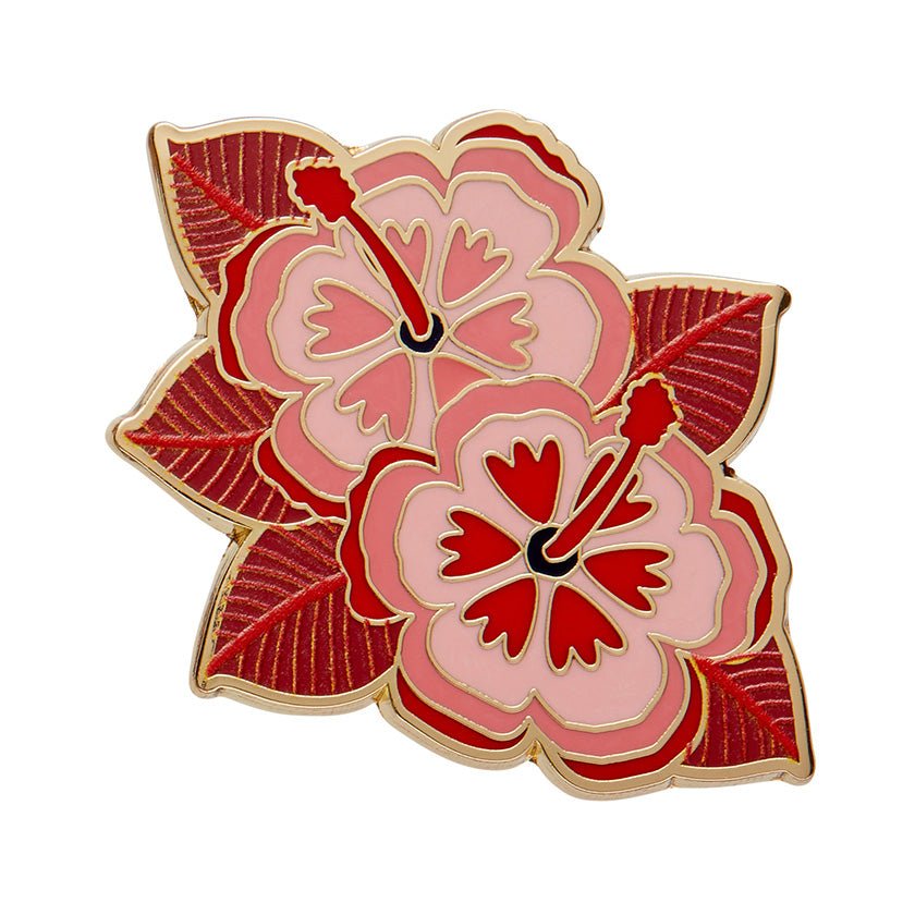 Halcyon Hibiscus Enamel Pin - Rockamilly - Jewellery - Vintage