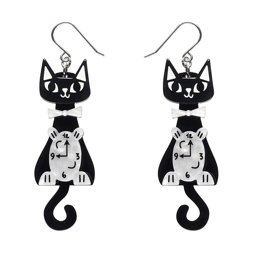 It's Kitty Time Drop Earrings - Rockamilly-Jewellery-Vintage