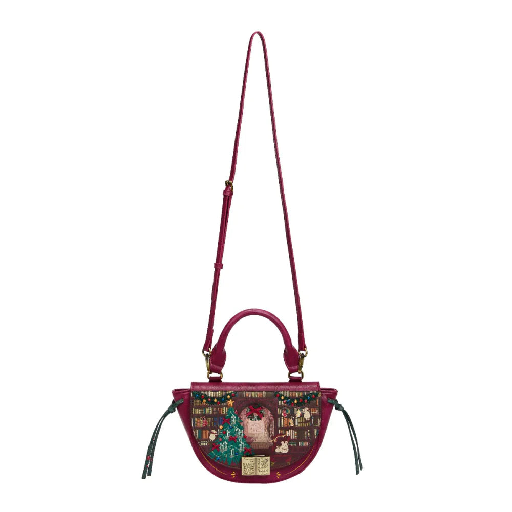 Vendula Christmas Library ~ Winged Top Handle Bag