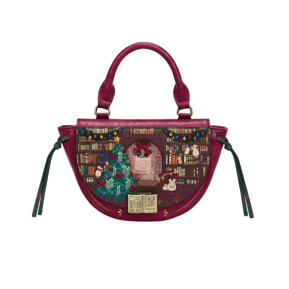 Vendula Christmas Library ~ Winged Top Handle Bag