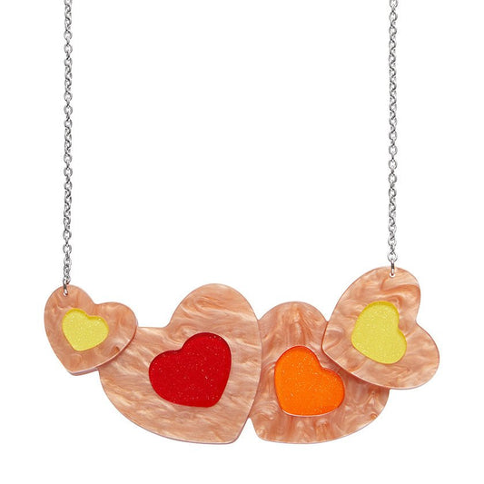 Lolly Heart Cookies Necklace - Rockamilly - Jewellery - Vintage