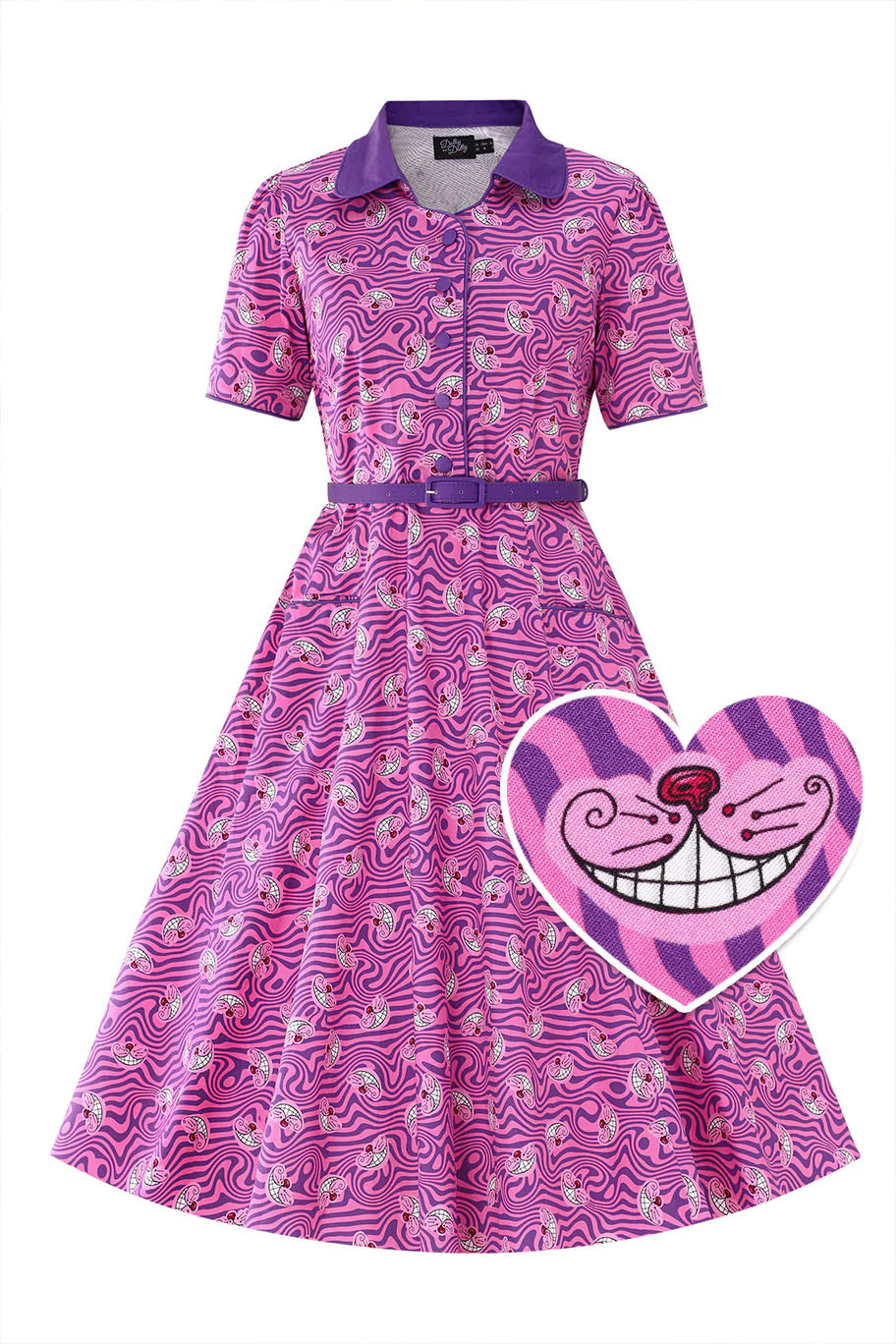 Lily Retro-Kleid – Totenkopf-Print