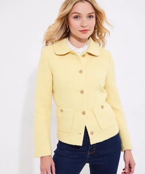 Nancy Vintage Tweed Jacket - Yellow - Rockamilly - Dresses - Vintage