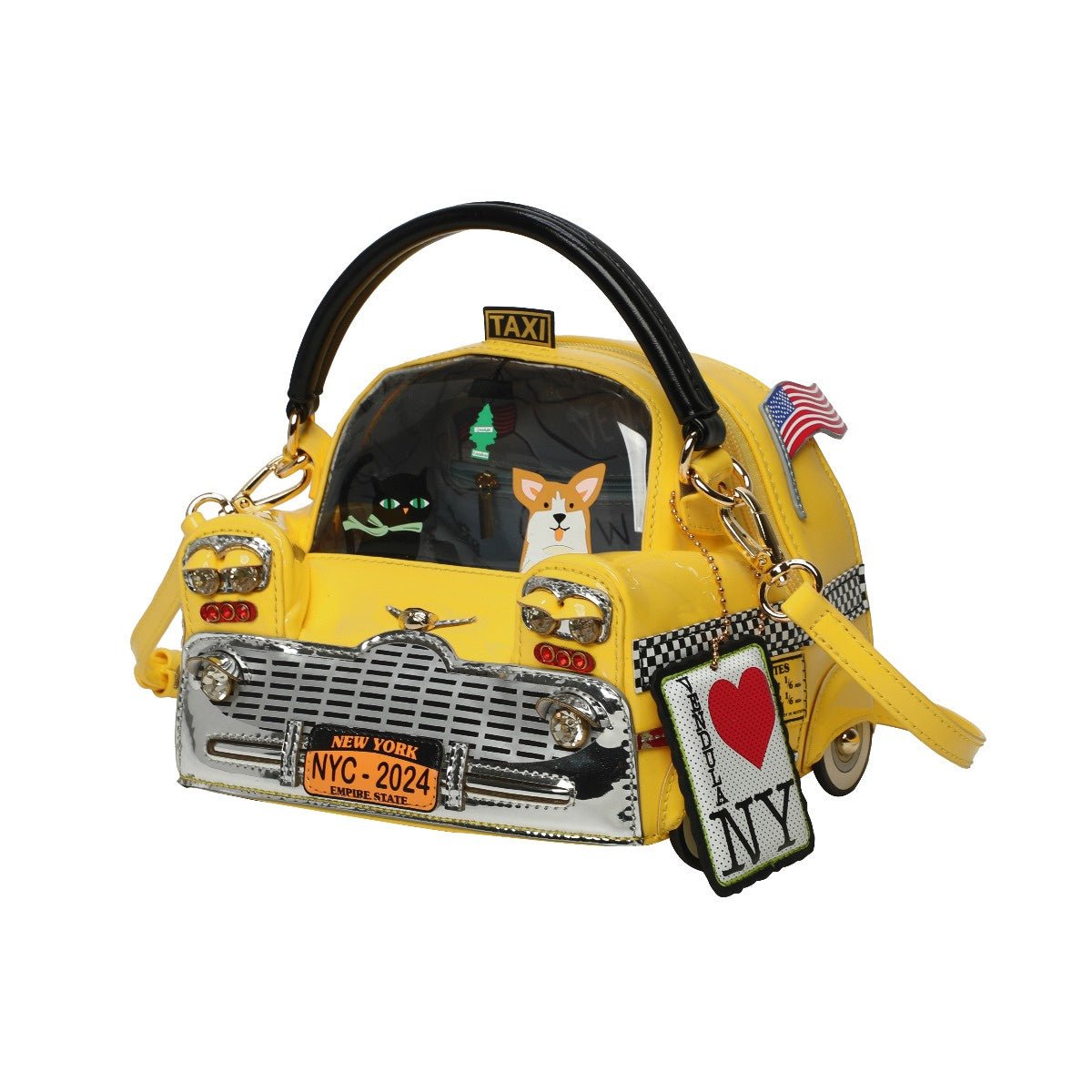 New York City Cats & Corgis Taxi - Grab Bag - Rockamilly - Bags & Purses - Vintage