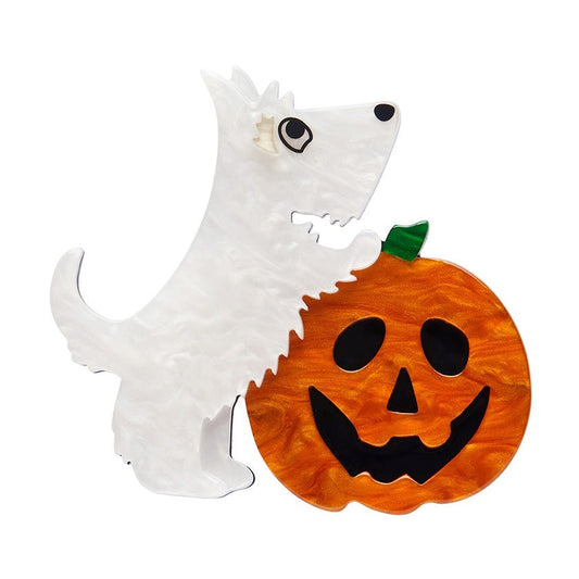 Patch the Pumpkin Pup Brooch - Rockamilly - Jewellery - Vintage