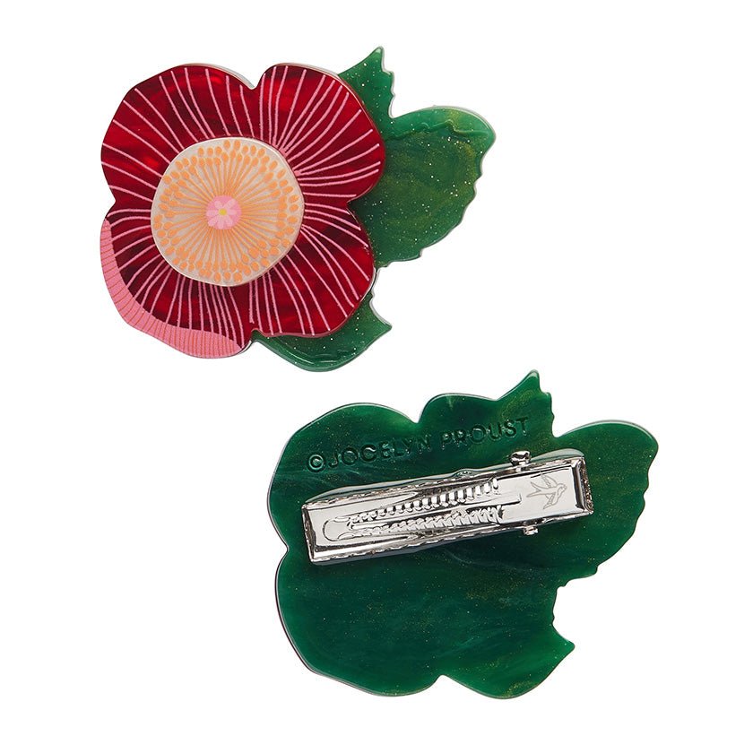 Pretty Poppies Hair Clips - 2 Piece - Rockamilly - Jewellery - Vintage