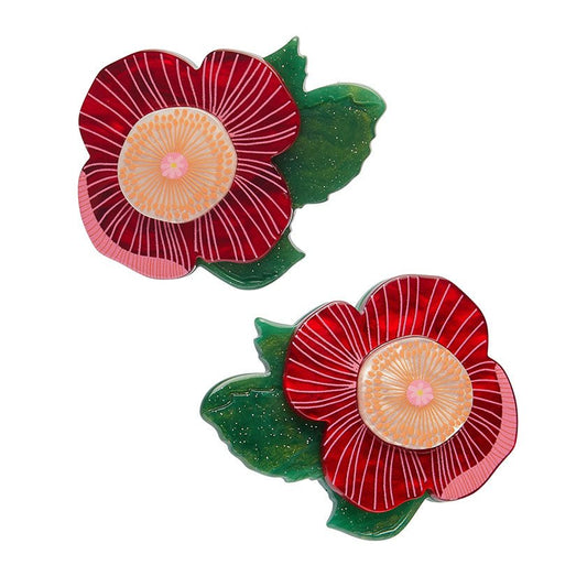 Pretty Poppies Hair Clips - 2 Piece - Rockamilly - Jewellery - Vintage