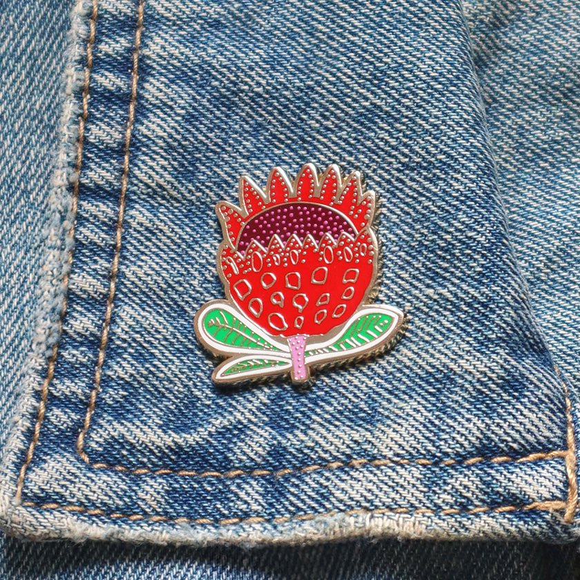 Prophetic Protea Enamel Pin - Rockamilly-Jewellery-Vintage