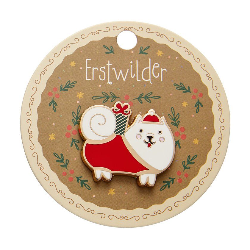 Santa Paws Enamel Pin - Rockamilly - Jewellery - Vintage