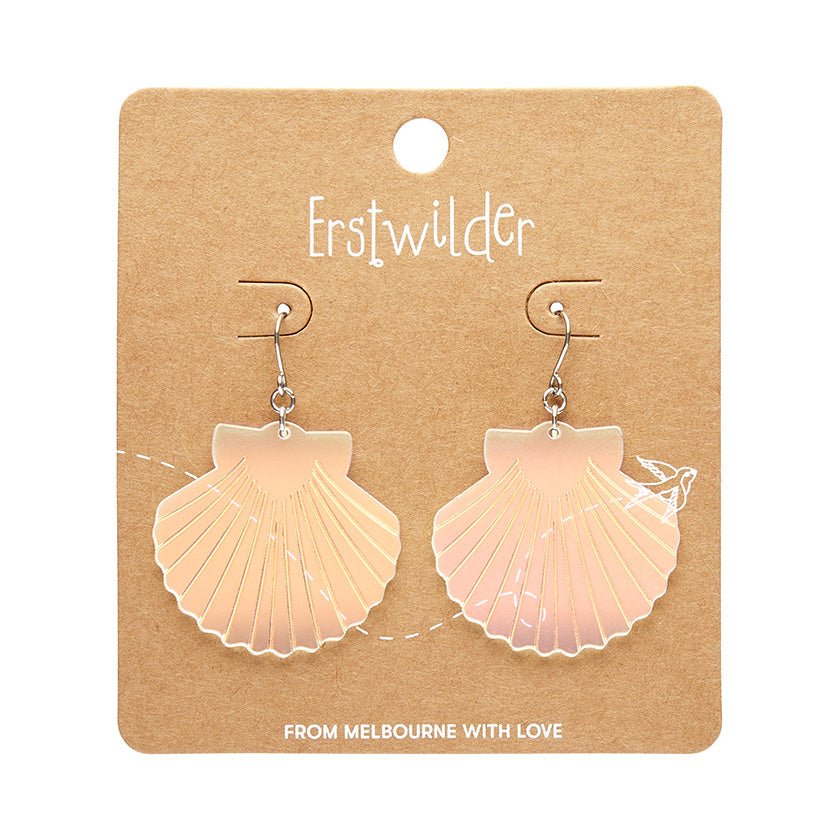 Sea Shell Drop Earrings - Iridescent - Rockamilly - Jewellery - Vintage